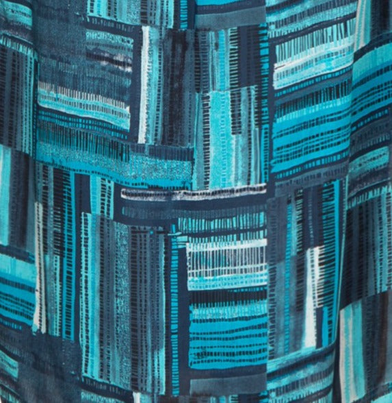 D'Azure Blue Marcelle Print V-Neck Tunic