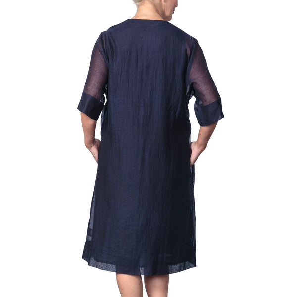 Neeru Kumar Silk Cotton Tie Dye Circle Print Dress
