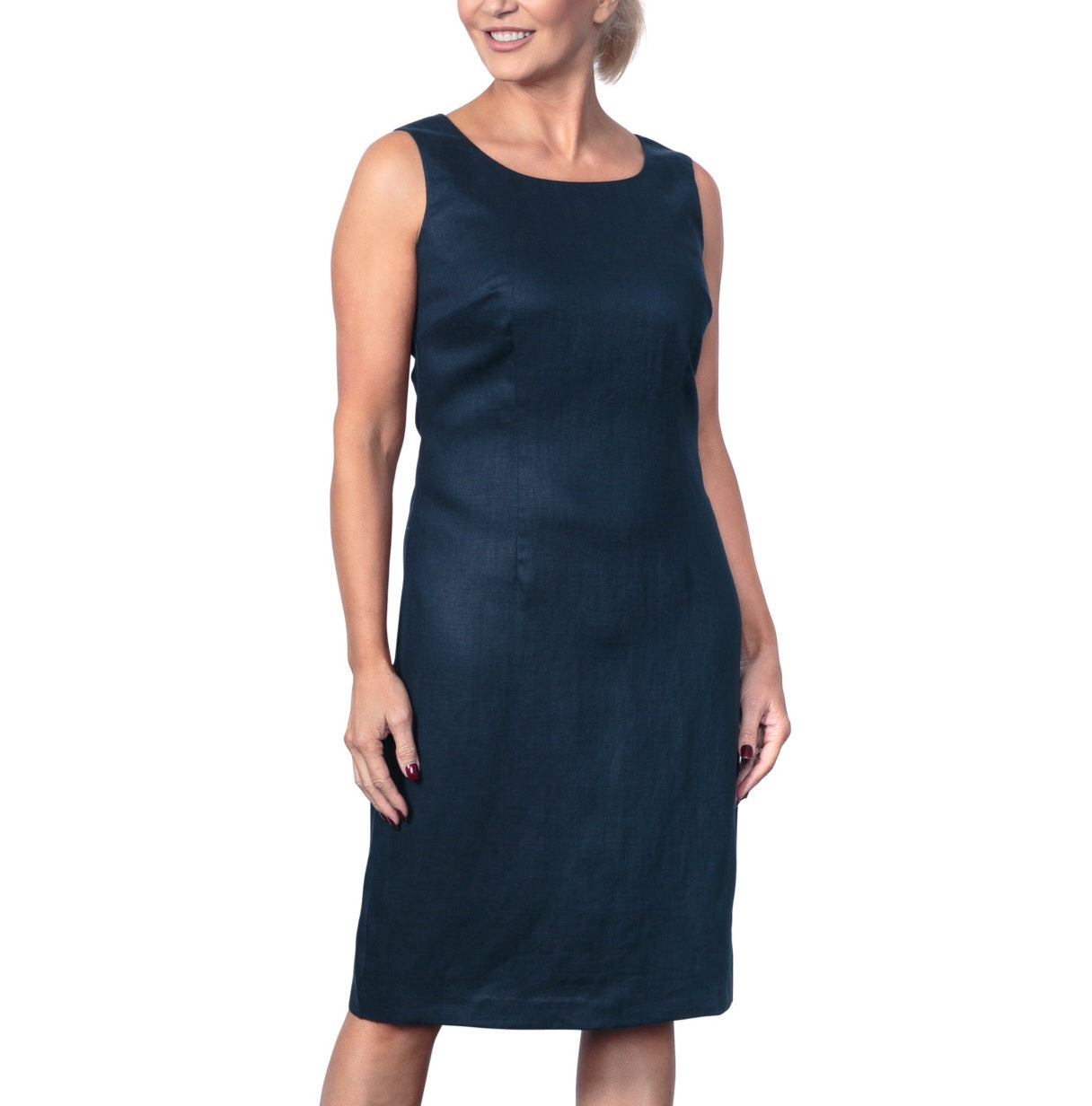 Victoire Linen Shift Dress - Indigo Navy
