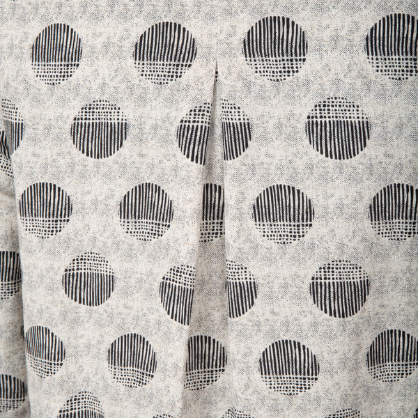 Irregular Spot Linen Blend Shirt Top