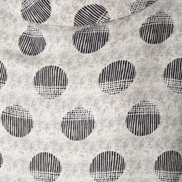 Irregular Spot Linen Blend Bardot Top