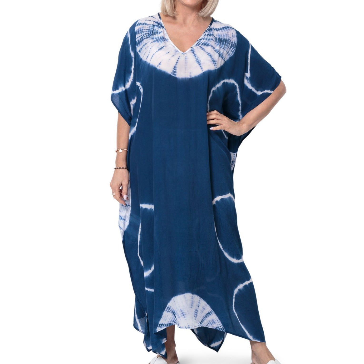East Hand Tie dye Kaftan Dress