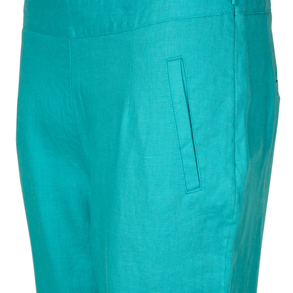 East Linen Capri Pant with side splits at hem