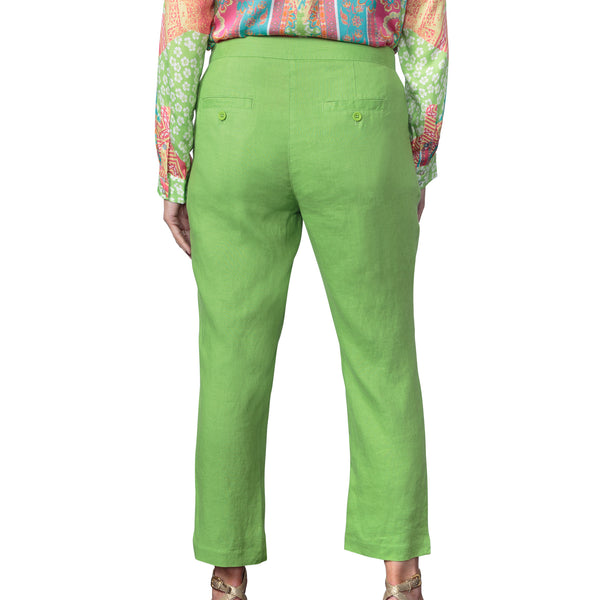 East Linen Capri Pant with side splits at hem