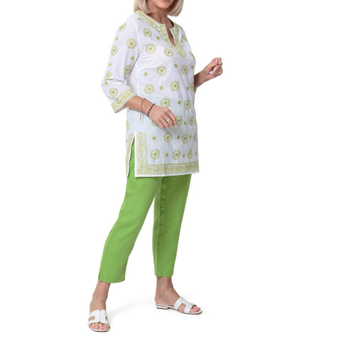 East Preeti Embroidered Cotton Kurta Top