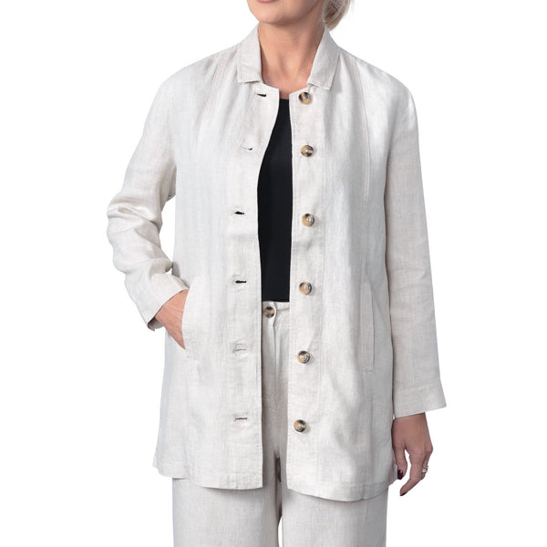 East Linen Jacket with Pockets