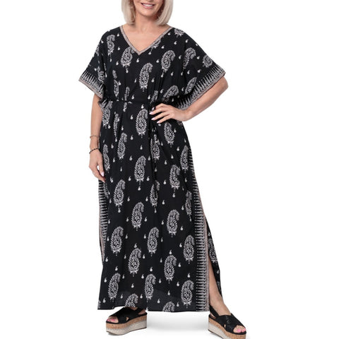 East Sinai Print Mirror Kaftan Dress