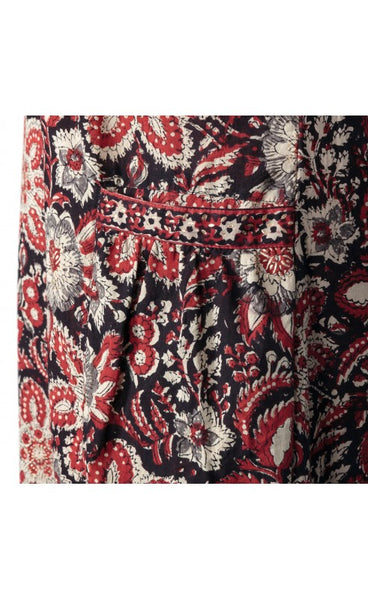 Anokhi Bagru Cotton Floral Print Pocket Dress